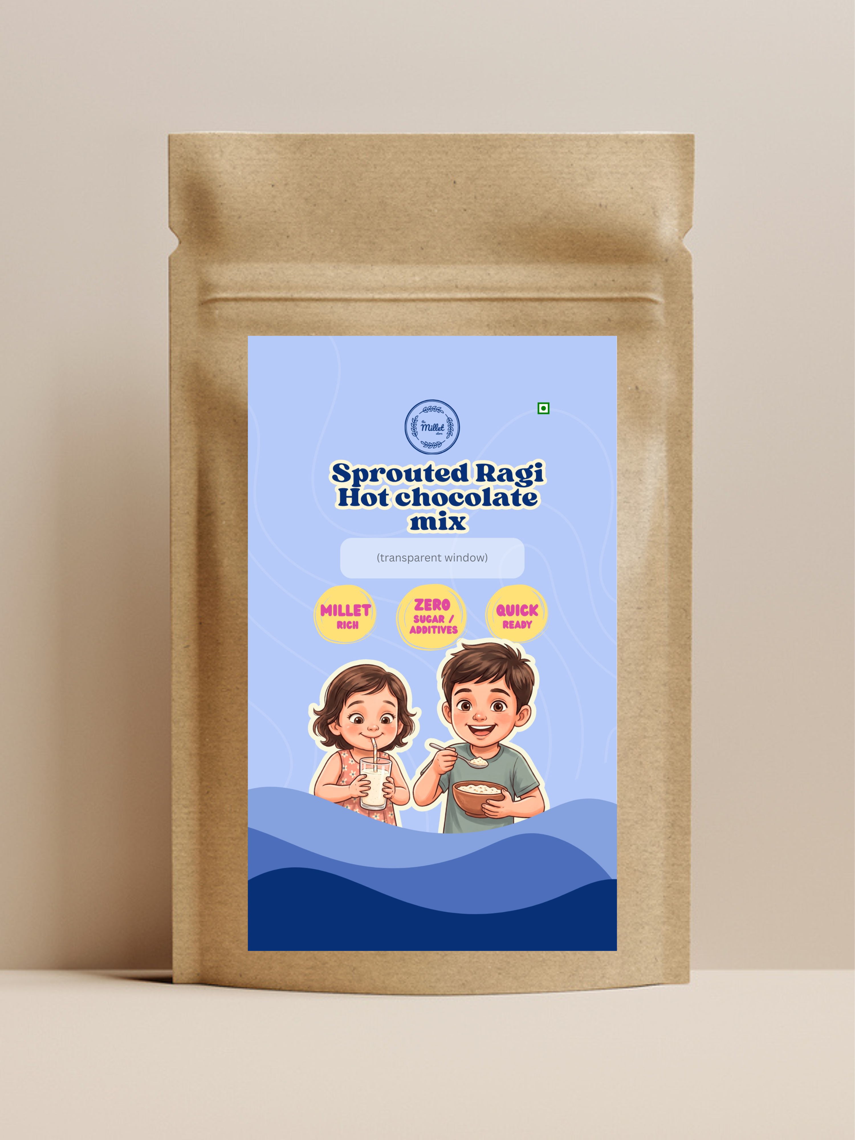 Sprouted Ragi Hot Chocolate mix - Image 1