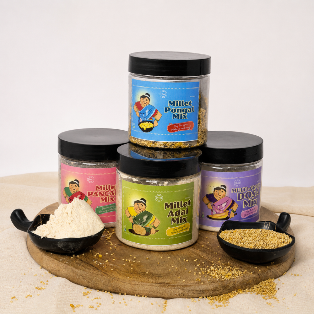 Millet Breakfast Combo – 4 Healthy Breakfast Mixes (180g Each) - Image 1