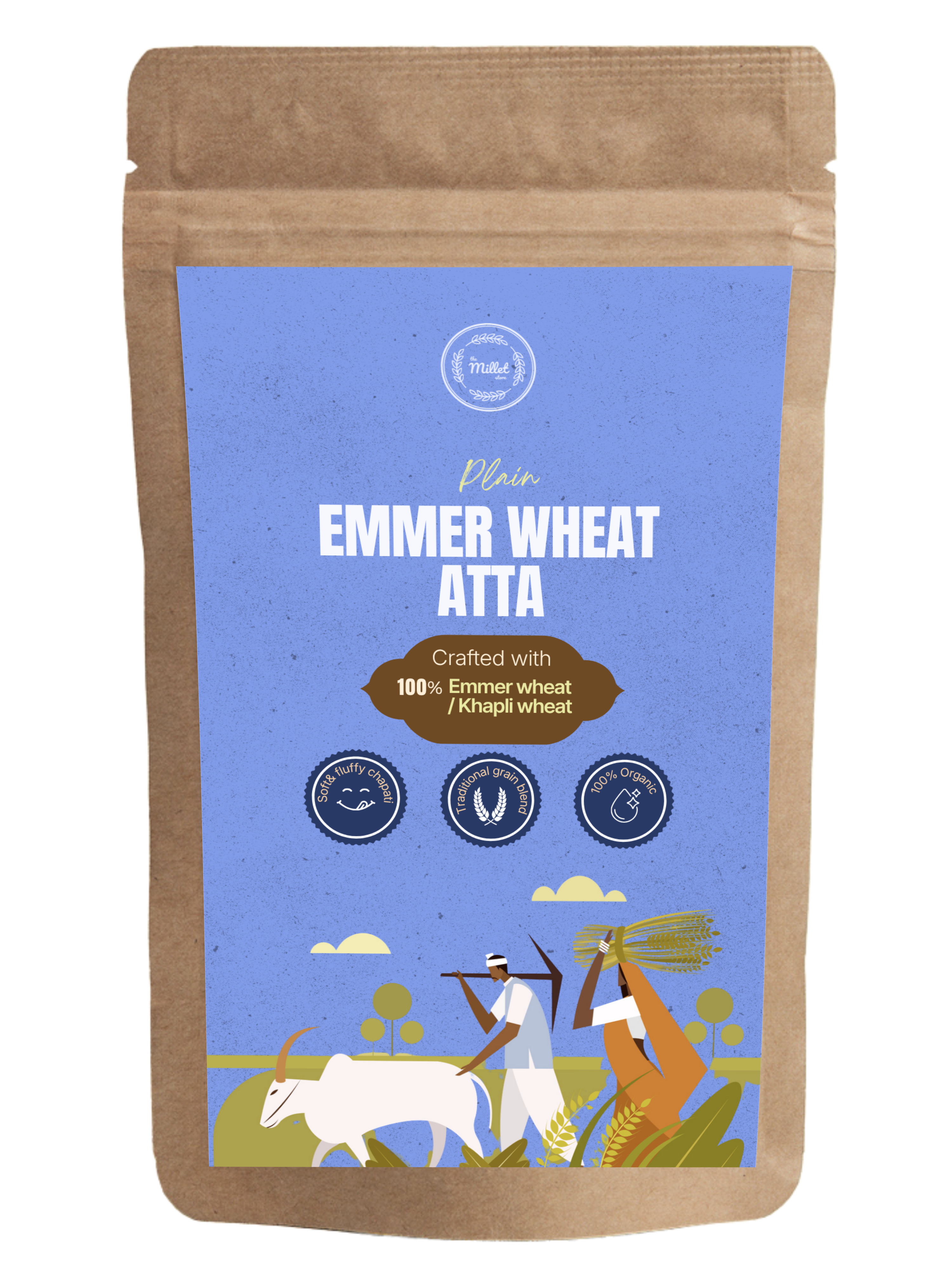 Plain Emmer (Khapli) Wheat atta 